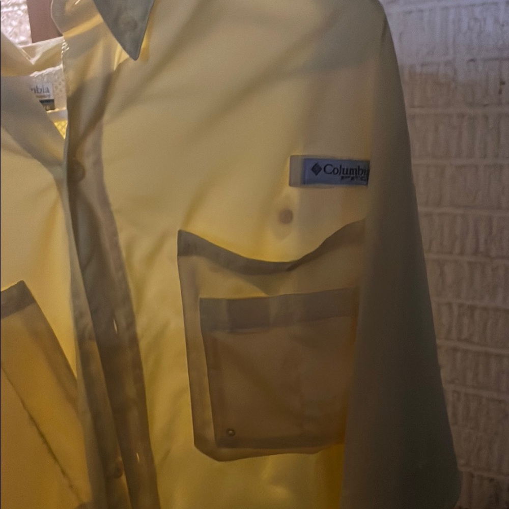 Columbia Light Yellow Shirt with Pockets